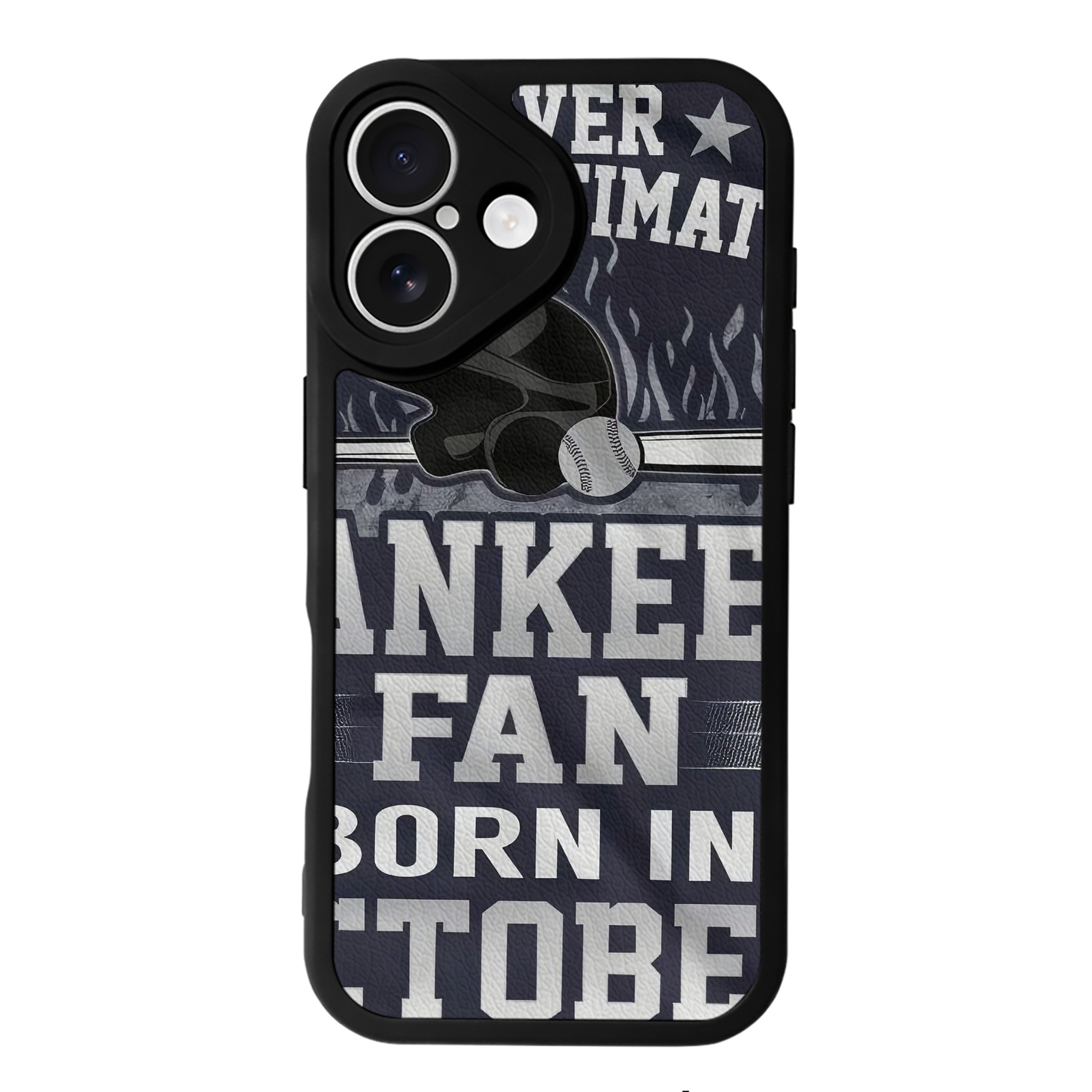 New York Yankees 349 IPhone 16 Silicone Leather Case – UV Print, Lambskin Texture – Perfect Fit, Wireless Charging Compatible, Scratch Resistant, Precise Cutouts – Stylish Protection For IPhone 16